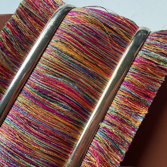 Zara Colorful Fringe Slide Sandals - Picture 3 of 5